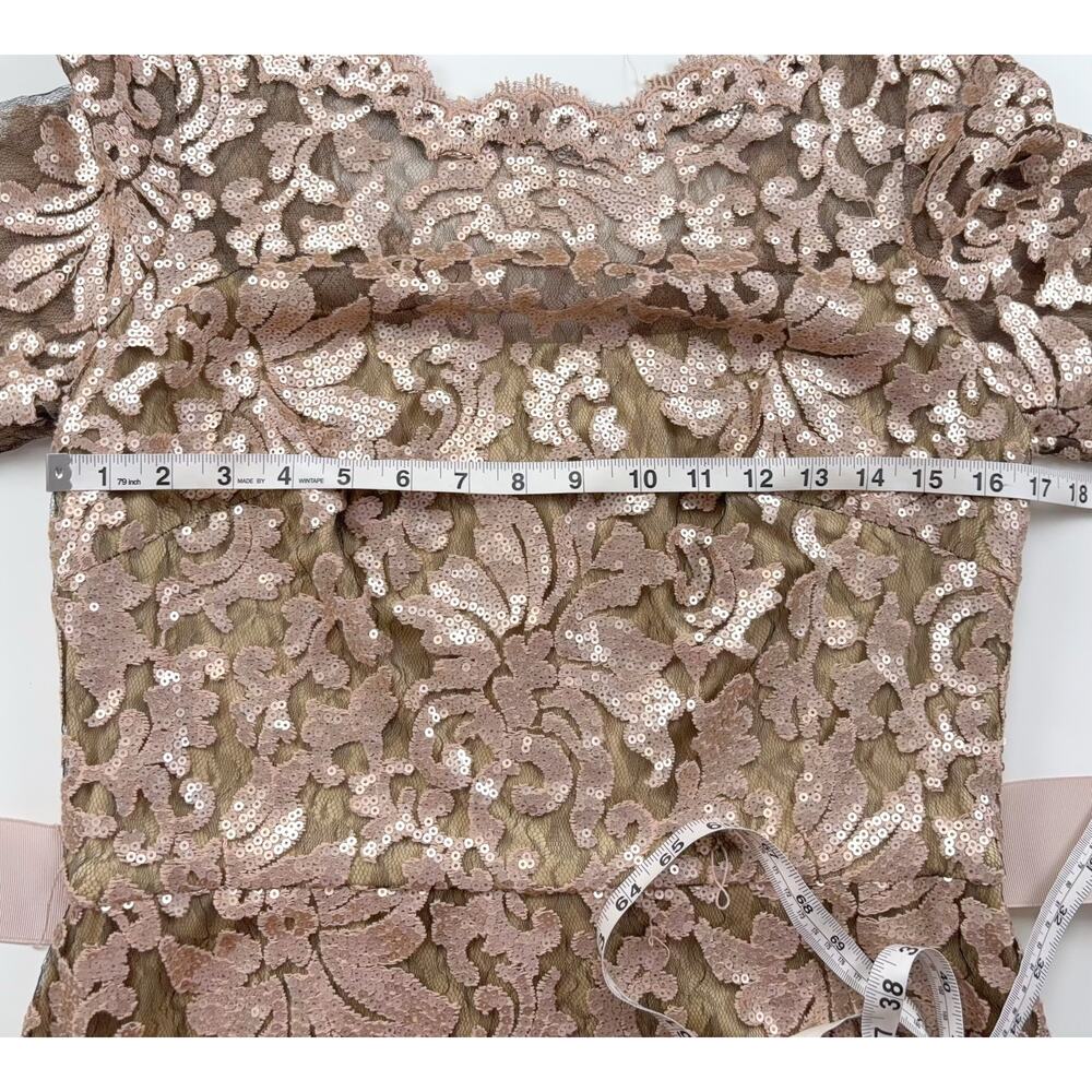 NWT Tadashi Shoji Paillette Embroidered Gown in Gisng Size 12 - Picture 13 of 16